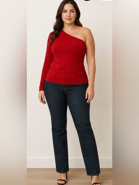 TORRID Burnt Orange One-Shoulder Top - Size 0 (Large)